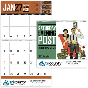 The Saturday Evening Post Big Block Memo Calendars