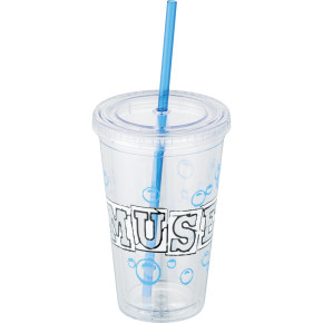 16 oz. Premium Double Wall Sedici Tumbler with Straw