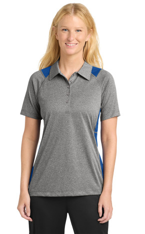 Sport-Tek Women's Heather Colorblock Contender Polo