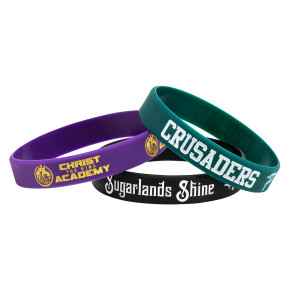 Debossed Silicone Wristband with Colorfill 1/2