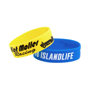 Silk-Screened Silicone Wristband 3/4