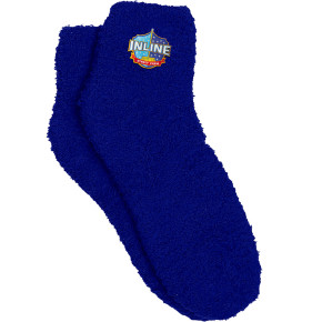 Pat Fuzzy Socks With Woven Patch