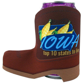 USA Made Dye Sub Cowboy Boot Shaped Coolers