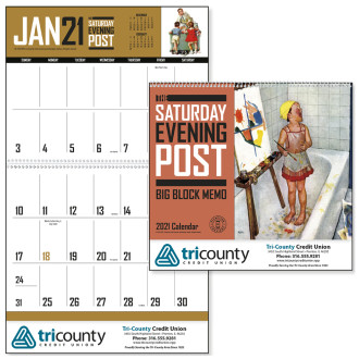 The Saturday Evening Post Big Block Memo Calendars