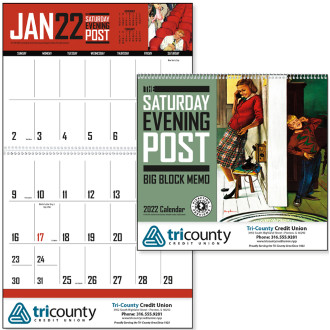 The Saturday Evening Post Big Block Memo Calendars