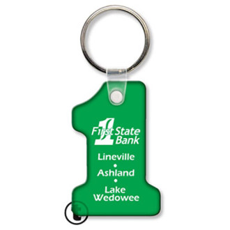 Number 1 Sof-Touch Vinyl Key Tags