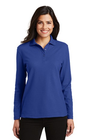 Port Authority Women's Long Sleeve Silk Touch Polo