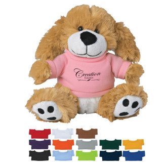 6 Plush Big Paw Dog with Shirts