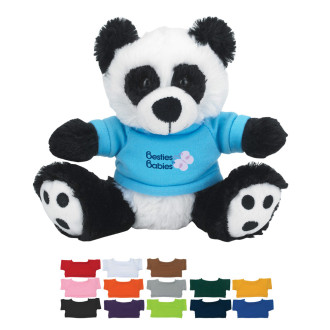 6 Plush Big Paw Panda with Shirts
