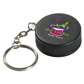 Hockey Pucks Key Chains Stress Relievers