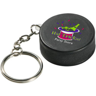 Hockey Pucks Key Chains Stress Relievers