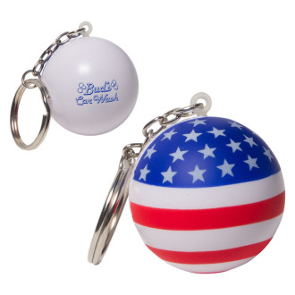 Patriotic Stress Ball Key Chains Stress Relievers
