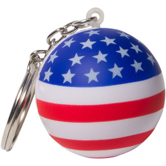 Patriotic Stress Ball Key Chains Stress Relievers
