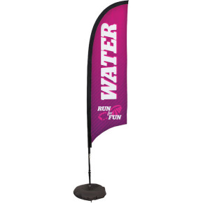 7' Razor Sail Sign Kit Single-Sided w/Scissor Base