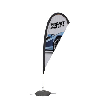 8' Tear Drop Sail Sign Kit Single-Sided w/Scissor Base