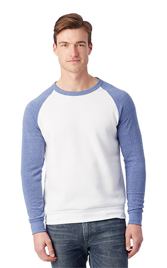 Alternative Colorblocked Eco Fleece Crewneck Sweatshirts