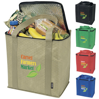 Koozie Zippered Insulated Grocery Totes