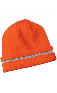 Enhanced Visibility Beanies with Reflective Stripe