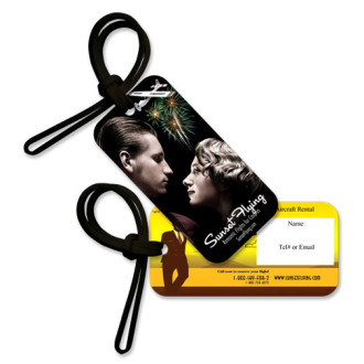 Small Full Color Luggage Tag Black Base