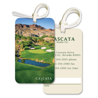 Large Full Color Luggage Tag White Base
