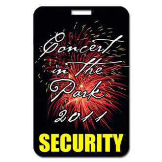 Laminated Card Stock Badge - Rectangle - Full Color