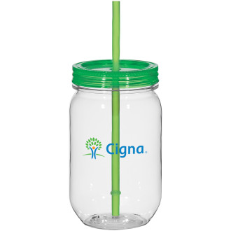 25 Oz. Mason Jar With Matching Straw
