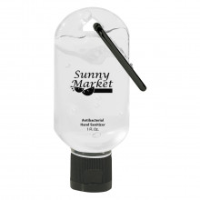 1 Oz. Hand Sanitizer With Carabiner Direct Print