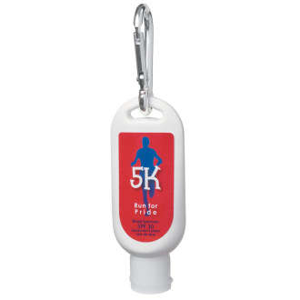 1.8 Oz. SPF 30 Sunscreen With Carabiners
