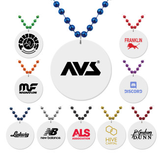 Beads with White Medallion