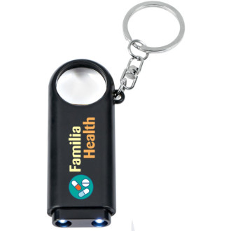 Magnifier And Led Lights Key Chains