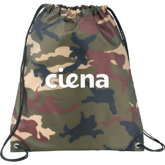 Camo Oriole Drawstring Cinch Backpacks