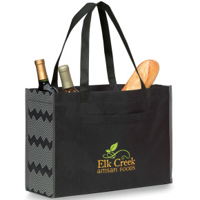 Chevron Non-Woven Shopper Totes