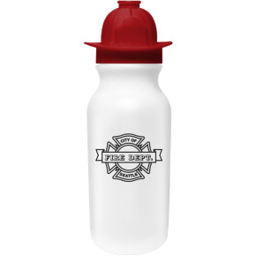 20 oz. Value Cycle Bottles with Fireman Helmet Push 'n Pull Caps