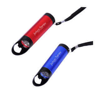 9 LED Aluminum Flashlights w/Bottle Openers