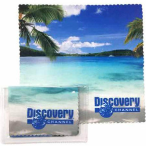 Microfiber Cloth 6x6 in Pouches Two sided Print