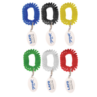 Wrist Coil w/ Tag Key Chains