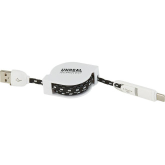 3-in-1 Retractable Fabric Charge-It Cables