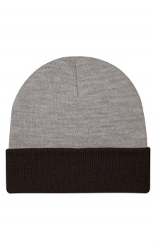Two-Tone Knit Beanies With Cuff