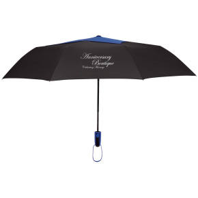 44-Inch Arc Top Vented Telescopic Folding Umbrella