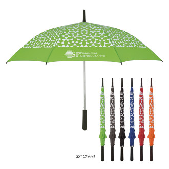 46-Inch Arc Geometric Pattern Umbrella
