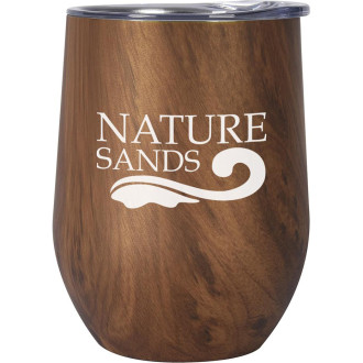 12 Oz. Woodgrain Alexander Stemless Wine Cups