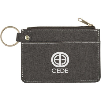 Heathered Card Wallets With Key Rings
