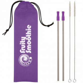 2-Pack Stainless Steel Straw Kits