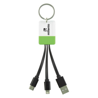 3-In-1 Clear View Lights Up Cable Key Rings