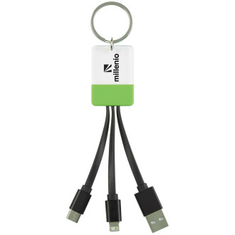 3-In-1 Clear View Lights Up Cable Key Rings