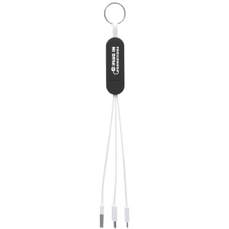 3-In-1 Charging Cable Phone Stand & Key Rings