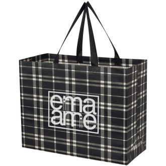 Tartan Laminated Non-Woven Shopper Totes