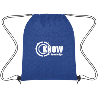 Heathered Non-Woven Drawstring Backpacks