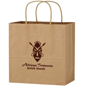 Kraft Paper Brown Bags With Brown Print