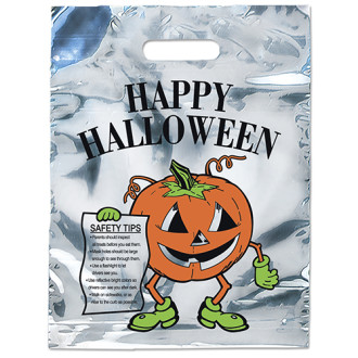 Silver Reflective Pumpkin Bags - 11W x 15H